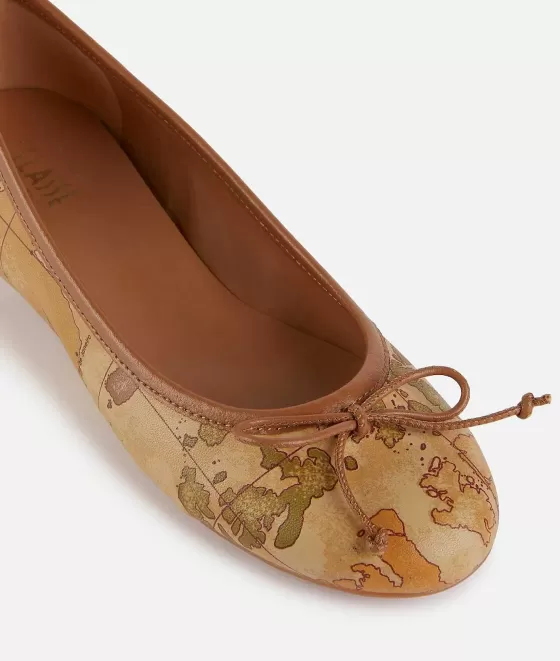 Donna Alviero Martini 1a Classe Ballerine Con Zeppa Interna In Eco Nappa Stampa Geo Classic
