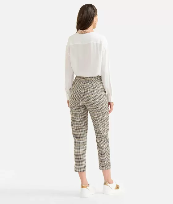 Donna Alviero Martini 1a Classe Camicia Con Collo Geo In Cr Pe De Chine Bianca