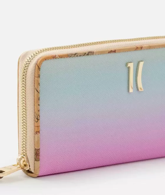 Donna Alviero Martini 1a Classe Colorful Sky Portafoglio Zip Around Multicolor