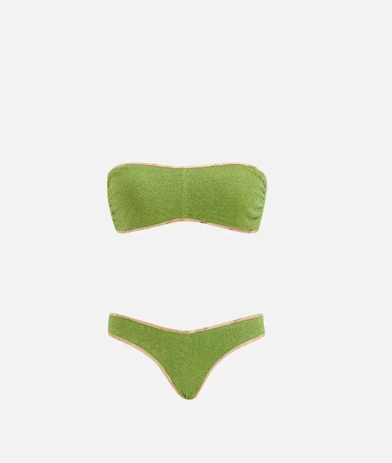 Donna Alviero Martini 1a Classe Colors Lam Bikini A Fascia Verde Lime