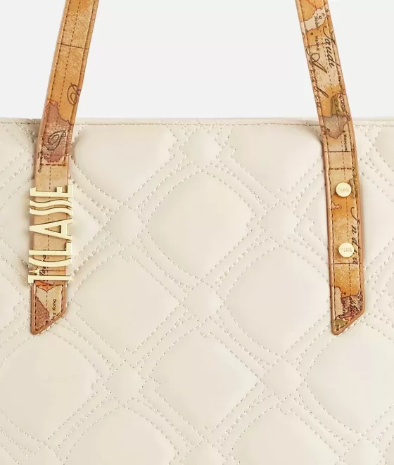 Donna Alviero Martini 1a Classe Coral Diamond Borsa Shopping Avorio