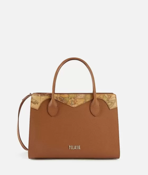 Donna Alviero Martini 1a Classe Florida City Borsa A Mano Grande Con Tracolla Cuoio