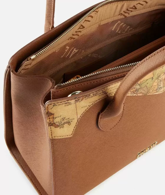 Donna Alviero Martini 1a Classe Florida City Borsa A Mano Grande Con Tracolla Cuoio