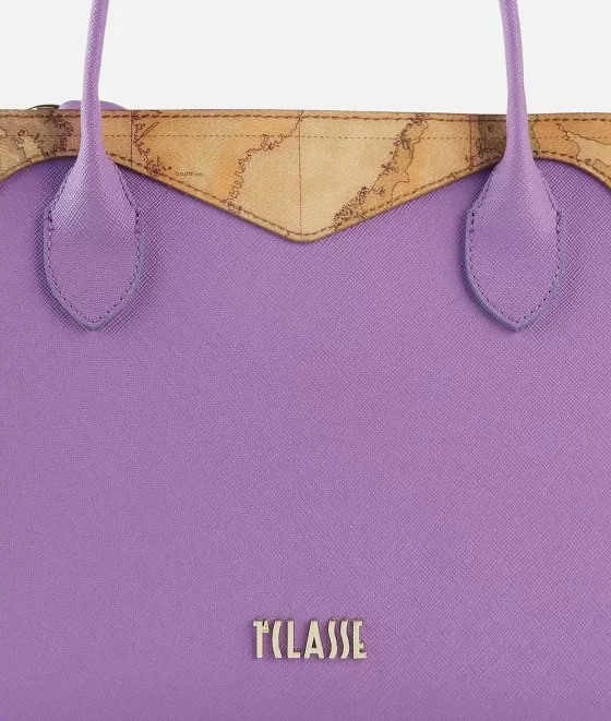 Donna Alviero Martini 1a Classe Florida City Borsa A Mano Grande Con Tracolla Malva