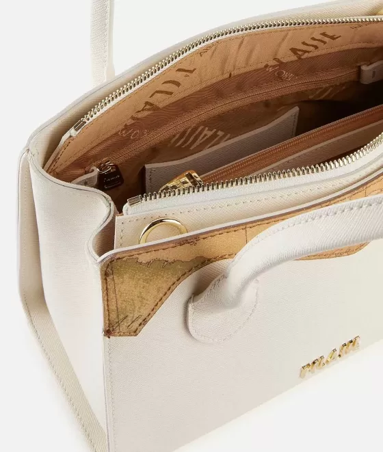 Donna Alviero Martini 1a Classe Florida City Borsa A Mano Piccola Con Tracolla Avorio