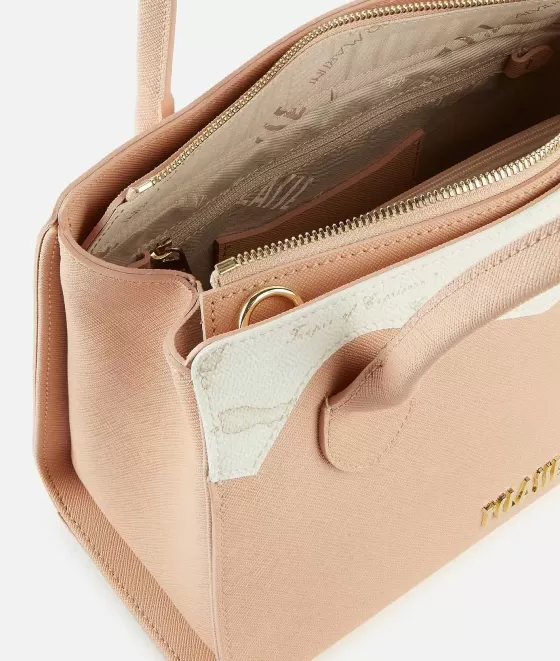 Donna Alviero Martini 1a Classe Florida City Borsa A Mano Piccola Con Tracolla Cipria