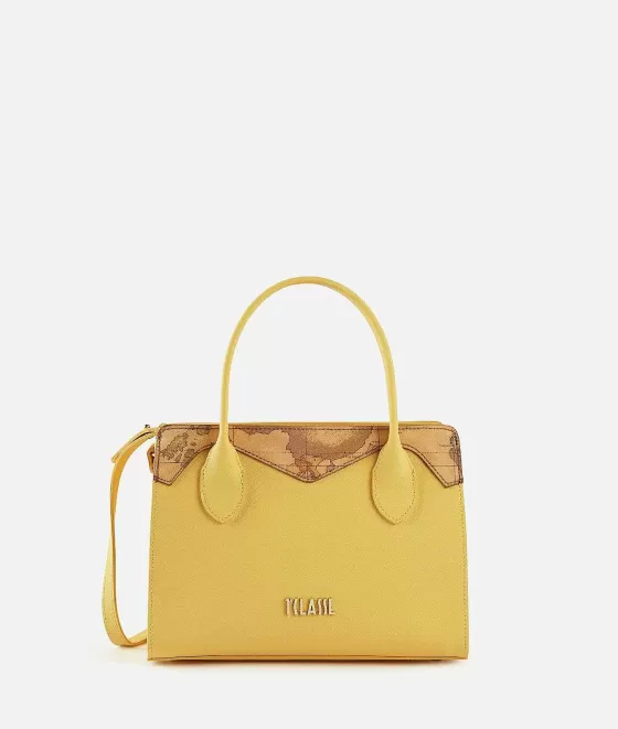 Donna Alviero Martini 1a Classe Florida City Borsa A Mano Piccola Con Tracolla Giallo Oro
