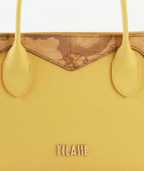 Donna Alviero Martini 1a Classe Florida City Borsa A Mano Piccola Con Tracolla Giallo Oro