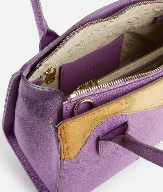 Donna Alviero Martini 1a Classe Florida City Borsa A Mano Piccola Con Tracolla Malva