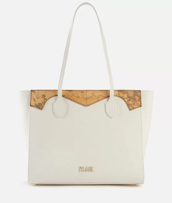 Donna Alviero Martini 1a Classe Florida City Borsa Shopping Grande Avorio