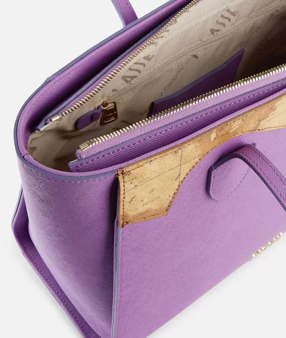 Donna Alviero Martini 1a Classe Florida City Borsa Shopping Grande Malva