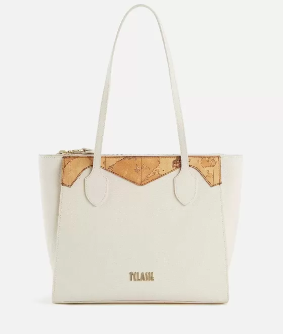 Donna Alviero Martini 1a Classe Florida City Borsa Shopping Media Avorio
