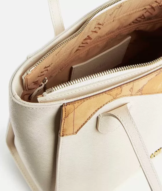 Donna Alviero Martini 1a Classe Florida City Borsa Shopping Media Avorio