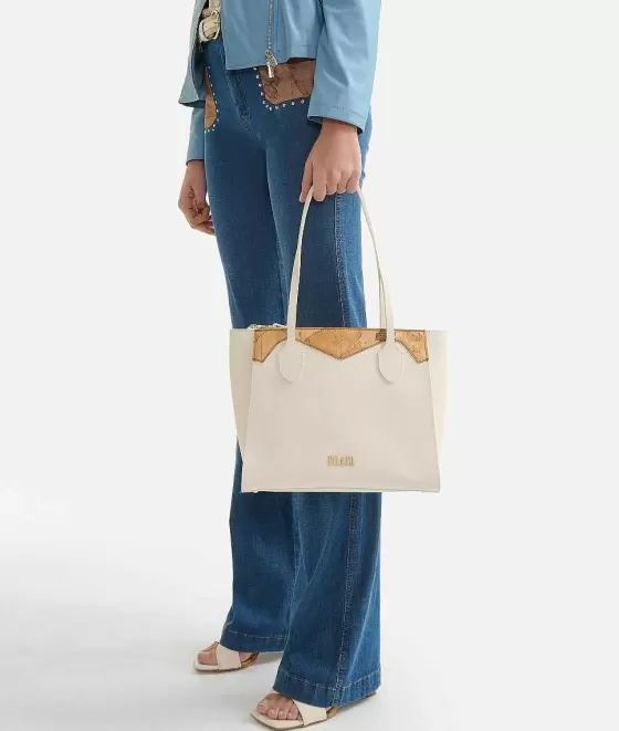 Donna Alviero Martini 1a Classe Florida City Borsa Shopping Media Avorio