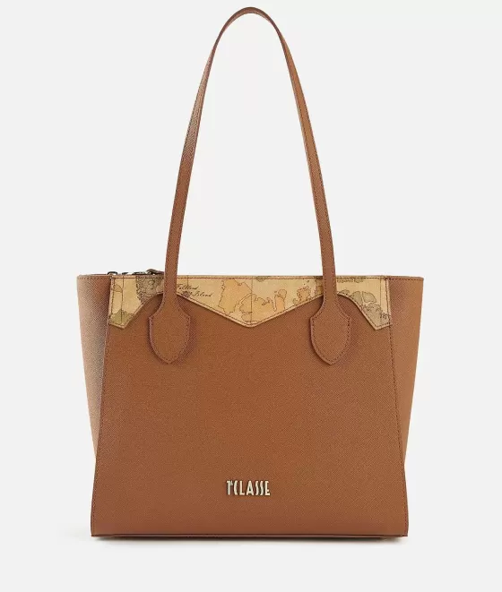 Donna Alviero Martini 1a Classe Florida City Borsa Shopping Media Cuoio