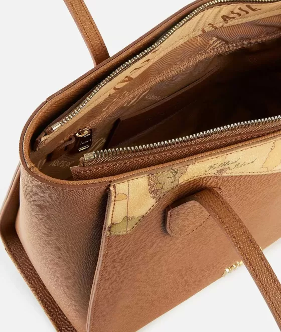 Donna Alviero Martini 1a Classe Florida City Borsa Shopping Media Cuoio