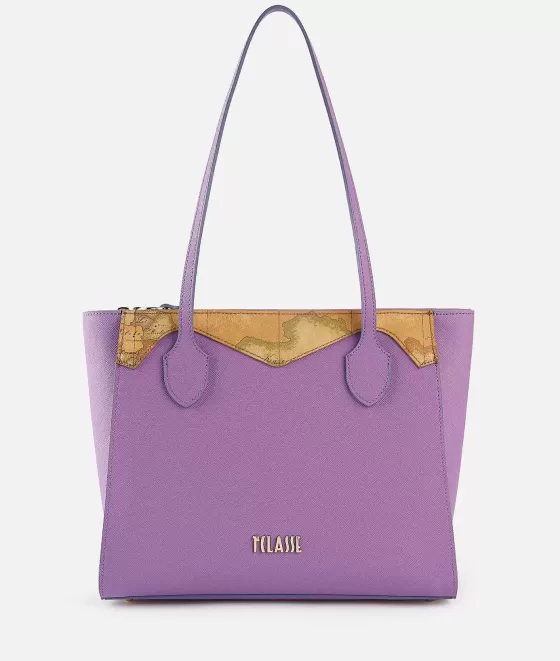 Donna Alviero Martini 1a Classe Florida City Borsa Shopping Media Malva