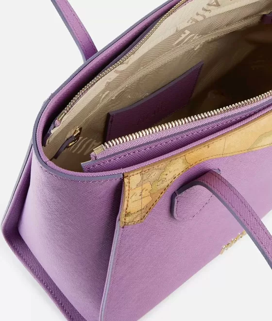 Donna Alviero Martini 1a Classe Florida City Borsa Shopping Media Malva