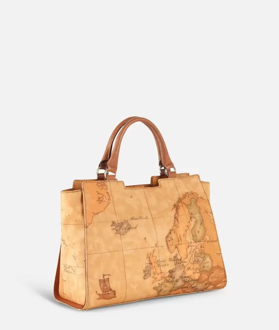 Donna Alviero Martini 1a Classe Geo Classic Borsa A Mano Piccola Con Inserto Centrale