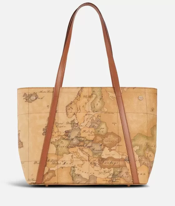 Donna Alviero Martini 1a Classe Geo Classic Shopping Bag Con Borchiette Media