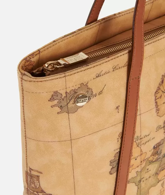 Donna Alviero Martini 1a Classe Geo Classic Shopping Bag Con Borchiette Media