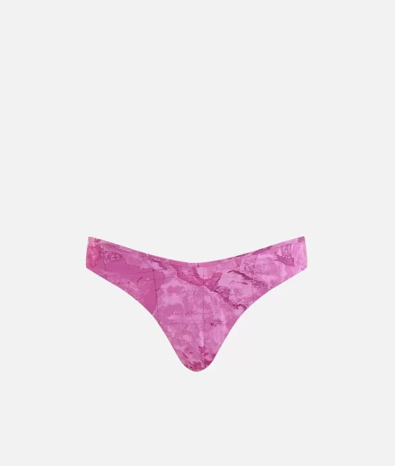 Donna Alviero Martini 1a Classe Geo Color Slip Mare Taglio A V Viola Campanula