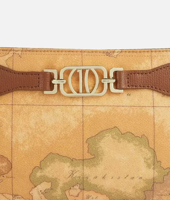 Donna Alviero Martini 1a Classe Geo Destiny Pochette Con Manichetto Castagna