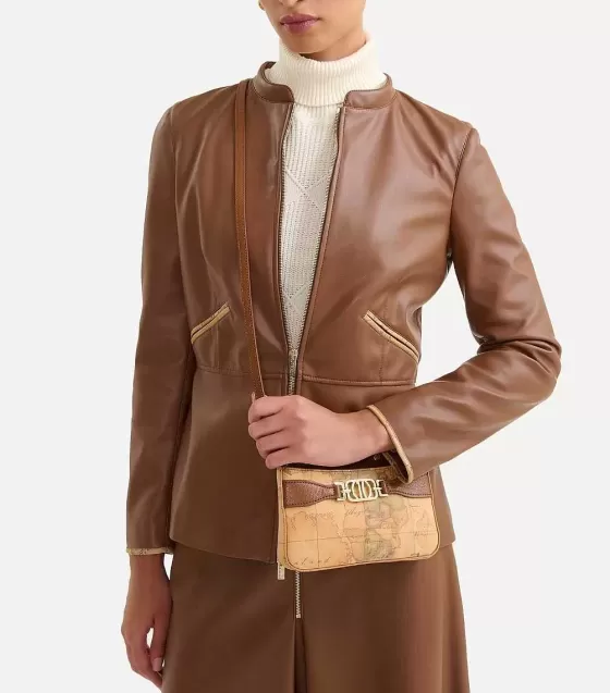 Donna Alviero Martini 1a Classe Geo Destiny Pochette Con Tracolla Castagna