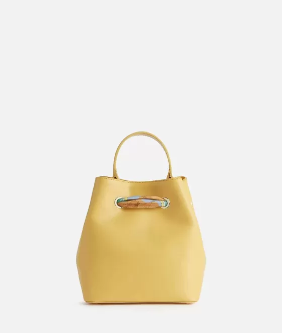 Donna Alviero Martini 1a Classe Geo Foulard Borsa Secchiello Con Tracolla Giallo Oro