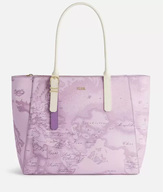 Donna Alviero Martini 1a Classe Geo Orchidea Borsa Shopping Con Tracolla Malva