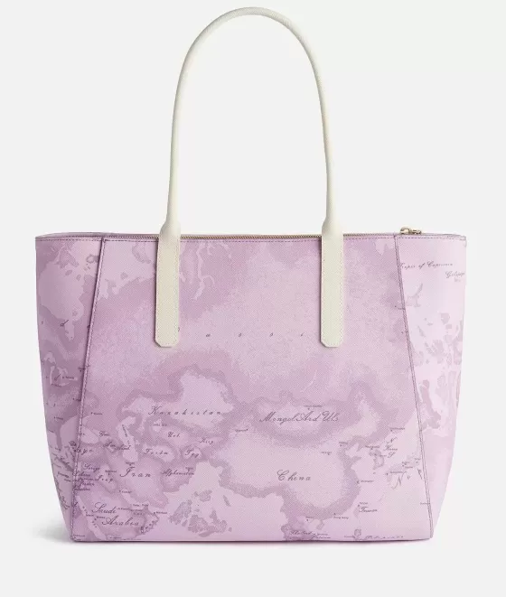 Donna Alviero Martini 1a Classe Geo Orchidea Borsa Shopping Con Tracolla Malva