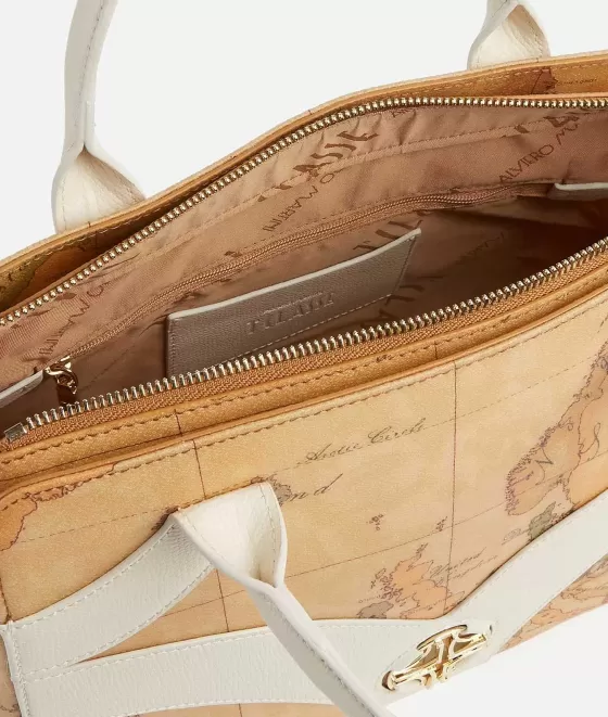 Donna Alviero Martini 1a Classe Geo Sunrise Ring Borsa A Mano Con Tracolla Avorio