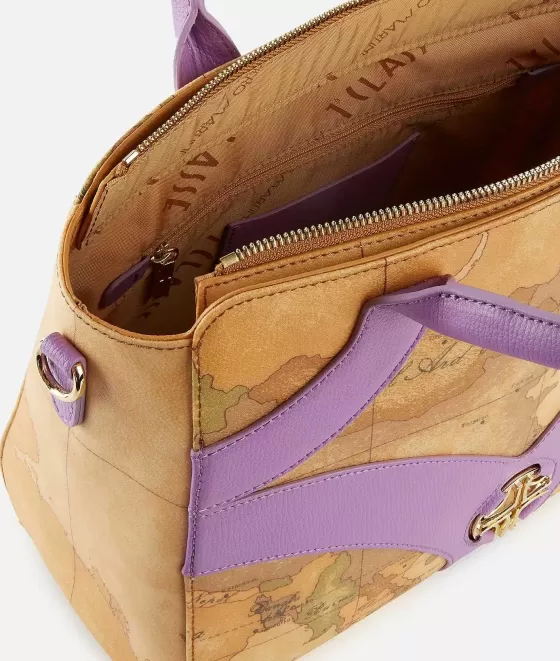 Donna Alviero Martini 1a Classe Geo Sunrise Ring Borsa A Mano Con Tracolla Malva