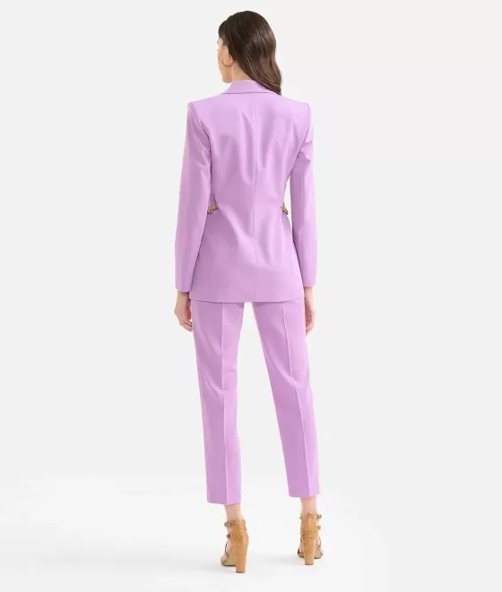 Donna Alviero Martini 1a Classe Giacca Con Dettaglio Catena In Cady Orchidea