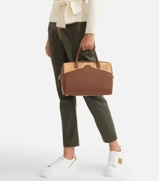 Donna Alviero Martini 1a Classe Glam City Bauletto Con Tracolla Castagna