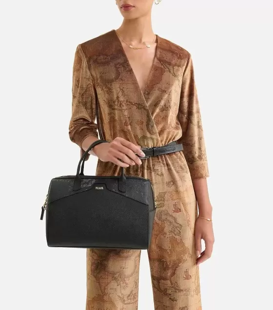 Donna Alviero Martini 1a Classe Glam City Bauletto Con Tracolla Con Inserto Geo Night Nero