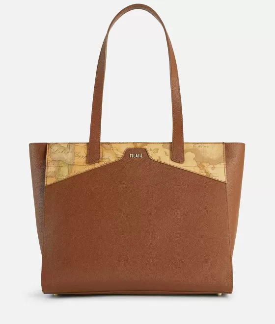 Donna Alviero Martini 1a Classe Glam City Borsa Shopping Grande Castagna