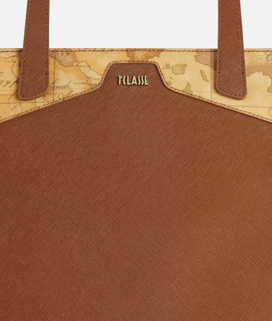 Donna Alviero Martini 1a Classe Glam City Borsa Shopping Grande Castagna