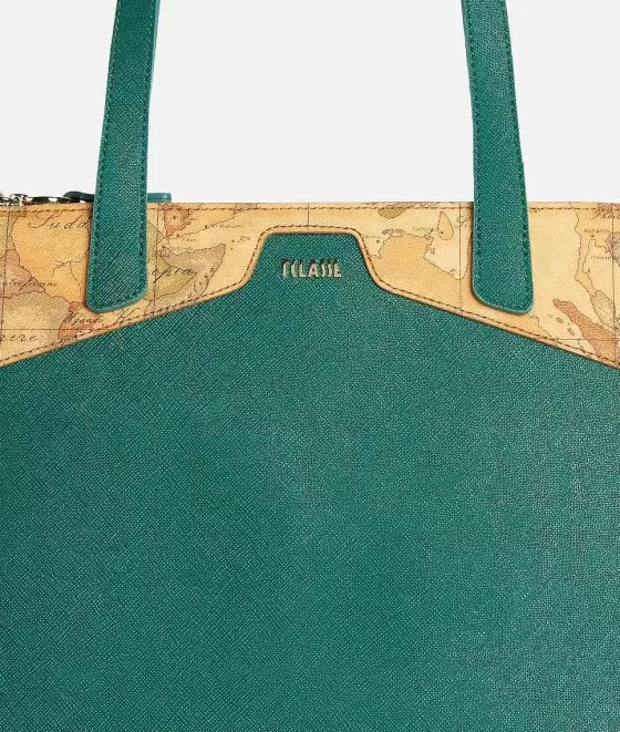 Donna Alviero Martini 1a Classe Glam City Borsa Shopping Media Verde Smeraldo