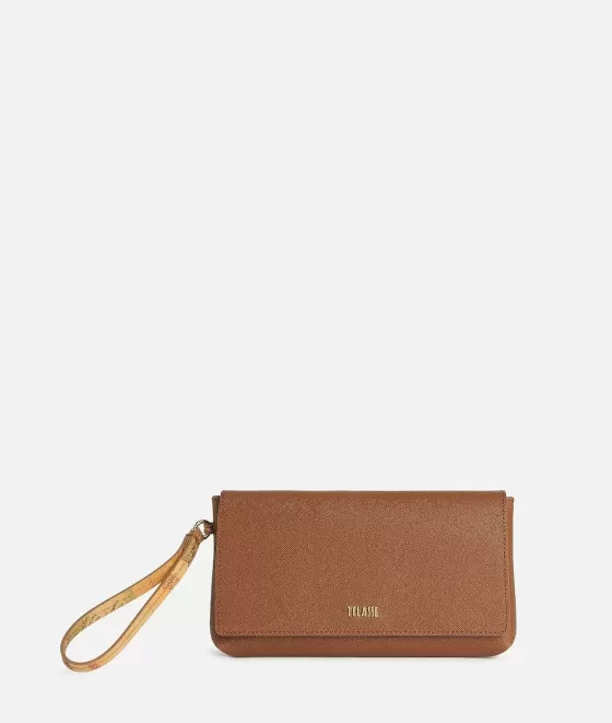 Donna Alviero Martini 1a Classe Glam City Pochette Con Patta E Polsiera Castagna
