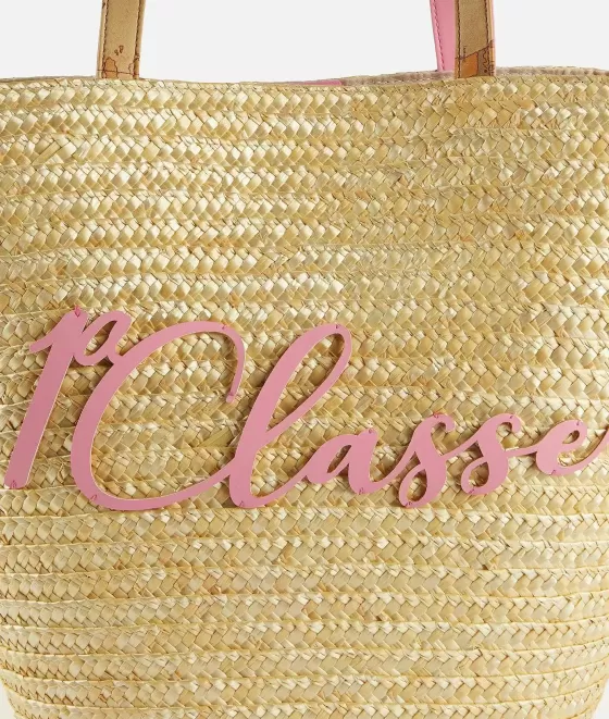 Donna Alviero Martini 1a Classe Island Bag Borsa Shopping Grande Rosa Bubble