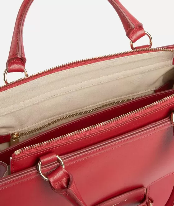 Donna Alviero Martini 1a Classe Millennium Bag Borsa A Mano In Pelle Liscia Con Tracolla Rosso Scarlatto