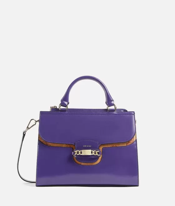 Donna Alviero Martini 1a Classe Millennium Bag Borsa A Mano In Pelle Spazzolata Con Tracolla Indaco