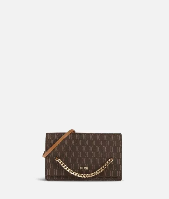 Donna Alviero Martini 1a Classe Monogram Clutch Con Patta Color Cuoio