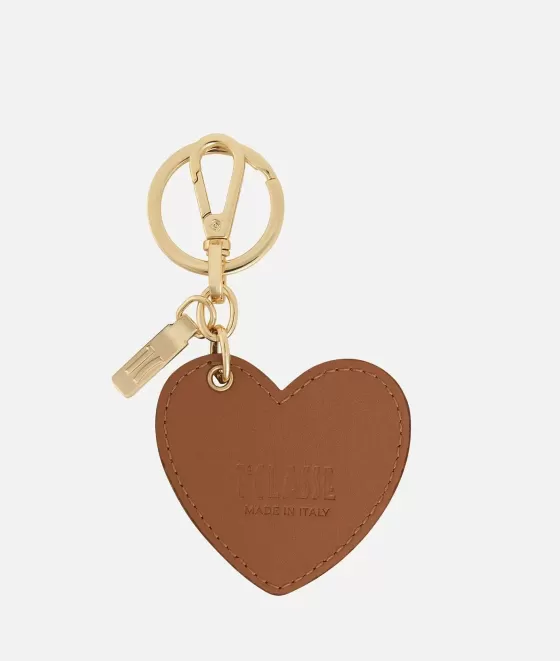 Donna Alviero Martini 1a Classe Monogram Portachiavi A Forma Di Cuore Cuoio