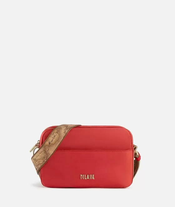 Donna Alviero Martini 1a Classe Ocean Nylon Tracolla Reporter Rosso Corallo