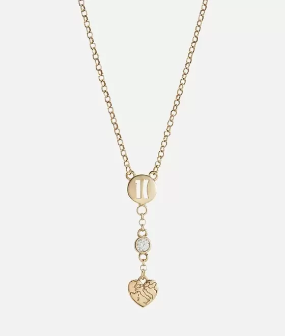 Donna Alviero Martini 1a Classe Rambla Collana In Argento Con Pendente Bagnata In Oro Giallo