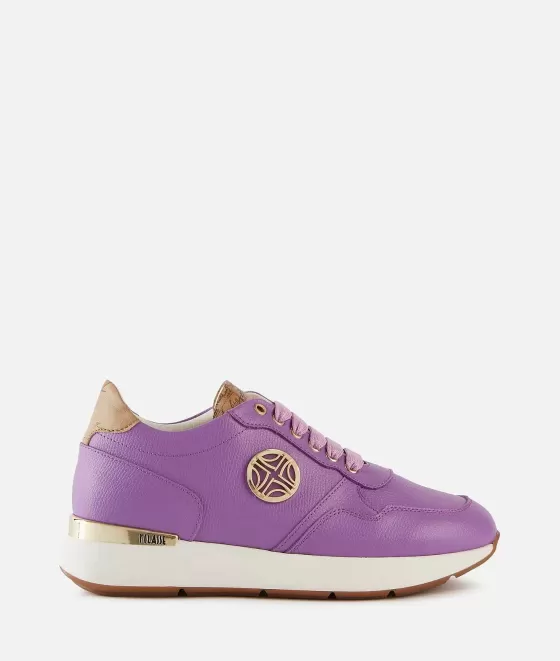 Donna Alviero Martini 1a Classe Running In Pelle Granatina Con Dettaglio 1C Malva