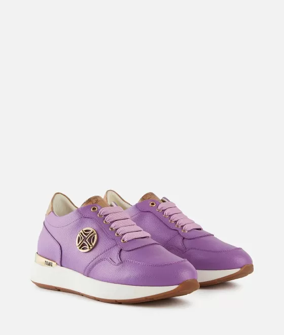 Donna Alviero Martini 1a Classe Running In Pelle Granatina Con Dettaglio 1C Malva