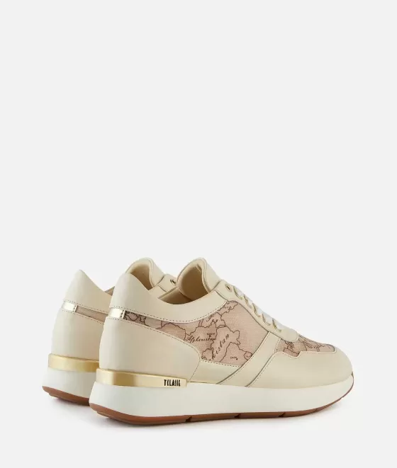 Donna Alviero Martini 1a Classe Running In Pelle Liscia Con Dettagli Geo Safari Rafia